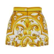 Dolce & Gabbana Gula Maiolica Shorts Yellow, Dam
