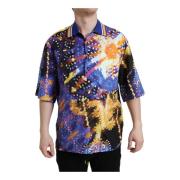 Dolce & Gabbana Multicolor Luminary Print Polo Skjorta Multicolor, Her...