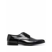 Dolce & Gabbana Svarta platta skor Gros Grain Black, Herr