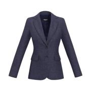 Marella Blå Natt Blazer Jacka Blue, Dam