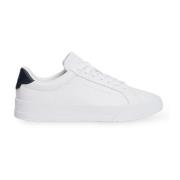 Tommy Jeans Vita Läder Låg-Top Sneakers White, Herr