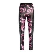 Versace Jeans Couture Leggings med ett mönster Black, Dam