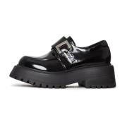 Cesare Gaspari Platform Loafers Black, Dam