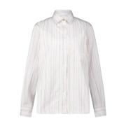 PS By Paul Smith Randig skjorta med bröstficka White, Dam