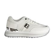 Laura Biagiotti Vit Polyester Sneaker med Logo Applique White, Dam
