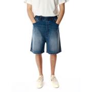 Ami Paris Bred Ben Denim Shorts Blue, Herr