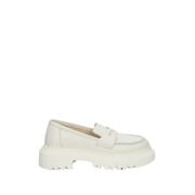 Estro Kvinnors Vita Läder Chunky Platform Loafers Er00110028 White, Da...