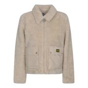 Barbour Faux Shearling Jacka Jasmine Aw23 Beige, Dam