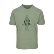 C.p. Company Kortärmad T-shirt Komfort Stil Green, Herr