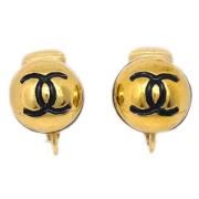 Chanel Vintage Pre-owned Metall rhngen Yellow, Dam
