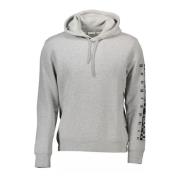 Napapijri Grå Hoodie i Bomull Gray, Herr