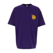 Vetements Stilren Lila Bomull T-shirt Purple, Dam