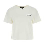 A.p.c. Ivory Bomull Tee White, Dam