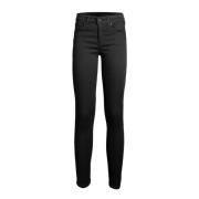 Rag & Bone Skinny Mid Rise Denim Jeans Svart Black, Dam