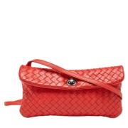 Bottega Veneta Vintage Pre-owned Laeder crossbodyvskor Orange, Dam