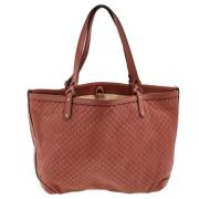 Gucci Vintage Pre-owned Laeder totevskor Brown, Dam