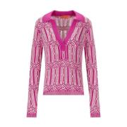Stine Goya Fuchsia Logo Motif Sweater Pink, Dam