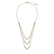 Malababa Elegant Triple Chain Gold Pendant Yellow, Dam