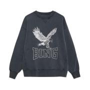 Anine Bing Retro Eagle Sweatshirt Black, Dam