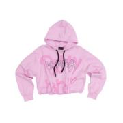 Disclaimer Studded Rosa Hoodie Pink, Dam