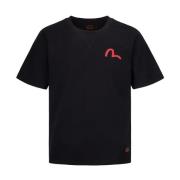 Evisu Svart kortärmad T-shirt Black, Herr