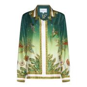 Casablanca Silkesskjorta med Smycketryck Multicolor, Dam