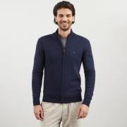 Eden Park Marinblå Dragkedja Cardigan Hög Krage Blue, Herr