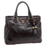 Prada Vintage Pre-owned Laeder totevskor Black, Dam