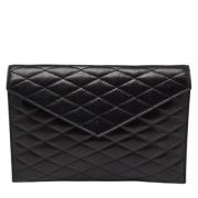 Yves Saint Laurent Vintage Pre-owned Laeder kuvertvskor Black, Dam