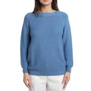 Weekend Blå Crew Neck Sweater Model 2415361071600.004 Blue, Dam