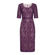 Blanca Vita Röd Elegant Klänning Purple, Dam