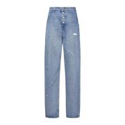 MM6 Maison Margiela Blå Jeans med 5 Fickor Blue, Dam