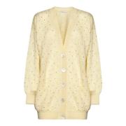 Alessandra Rich Hjärtmotiv Sweaters Yellow, Dam