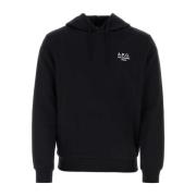 A.p.c. Klassisk Svart Bomullsweatshirt Black, Herr