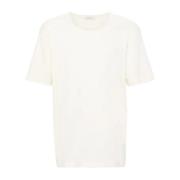 Lemaire Citronglasyr Ribbad U-Hals T-Shirt White, Herr