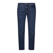 7 For All Mankind Blå Slimmy Tapered Stretch Jeans Blue, Herr