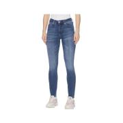 Calvin Klein Urban Iconic Blå Denim Jeans Blue, Dam