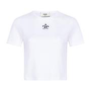 Fendi Vita T-shirts och Polos White, Dam