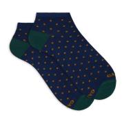 Gallo Polka Dot Ankelsockor Italien Bomull Multicolor, Dam