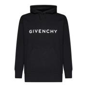 Givenchy Slim Fit Hoodie Black, Herr