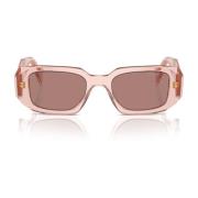 Prada Rektangulära solglasögon persika transparent ram Pink, Unisex