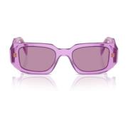 Prada Rektangulära solglasögon mörklila linser Purple, Unisex