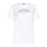 Versace Lyxig Medusa Head T-shirt Vit Guld White, Dam