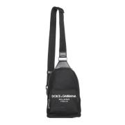 Dolce & Gabbana Svarta Väskor med Logotyp Black, Herr