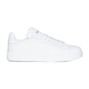 Dolce & Gabbana Vita Sneakers med Präglat Logotyp White, Dam