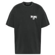 Palm Angels Logo Print Crew Neck T-shirt Black, Herr