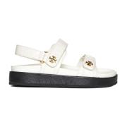 Tory Burch Sport Sandaler Kira Two Band Beige, Dam