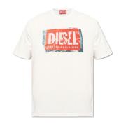 Diesel T-shirt `T-Adjust-Q6` White, Herr