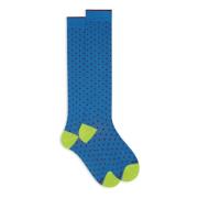 Gallo Stiliga Aegean Blue Polka Dot Strumpor Multicolor, Herr