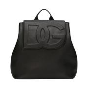 Dolce & Gabbana Svart Hammare Läder Ryggsäck Black, Herr